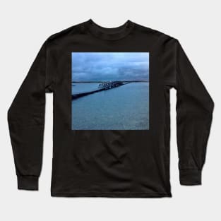 Sandwich boardwalk after October storm Long Sleeve T-Shirt